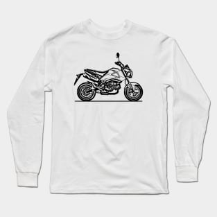 MSX125 Motorcycle Sketch Art Long Sleeve T-Shirt